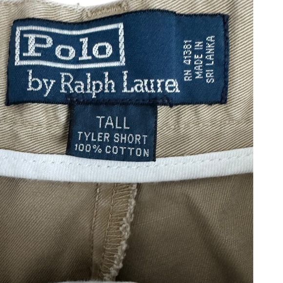 Polo Ralph‎ Lauren Big & Tall Tyler 10"Shorts Pleated Khaki Beige Men's Size 44T - Picture 3 of 5